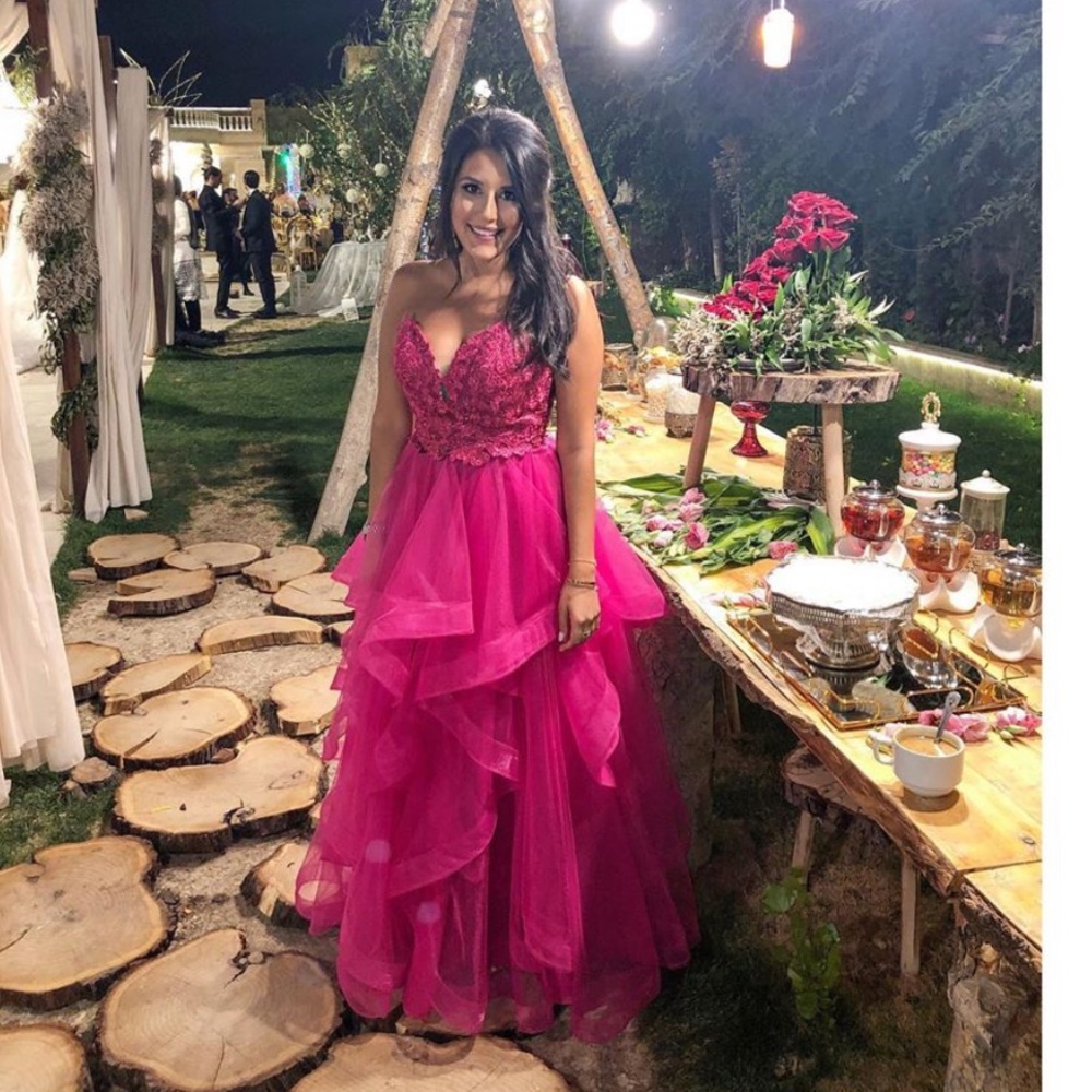 La femme pink ball gown size 6